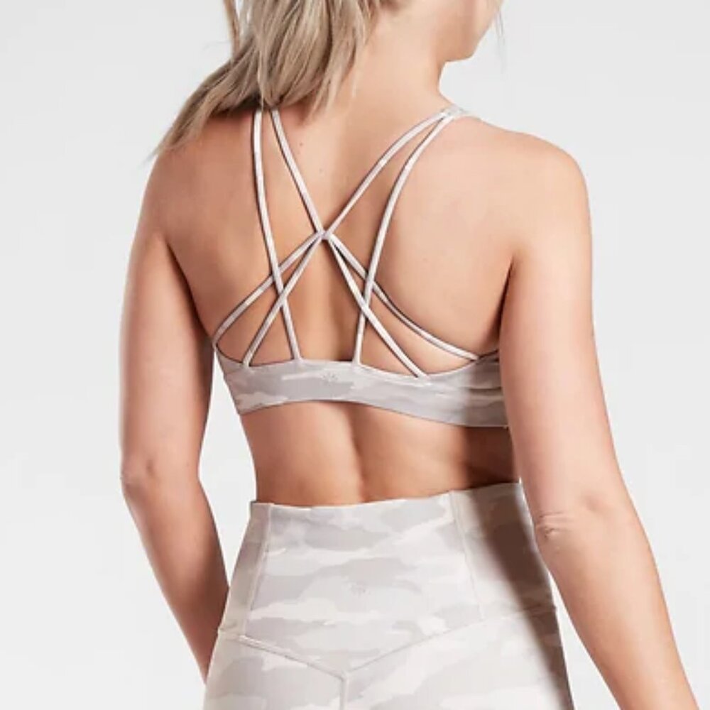NWOT Athleta White Camo Solace Bra - Picture 3 of 6